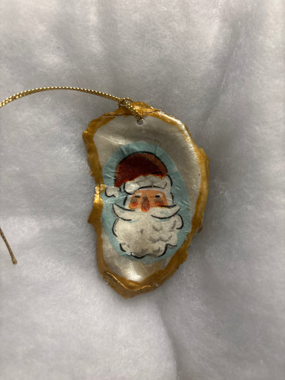 Hand Decoupaged and Painted Oyster Shells