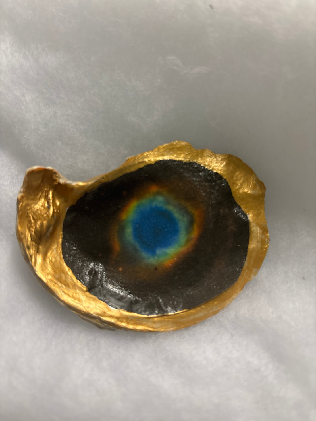 Hand Decoupaged and Painted Oyster Shells