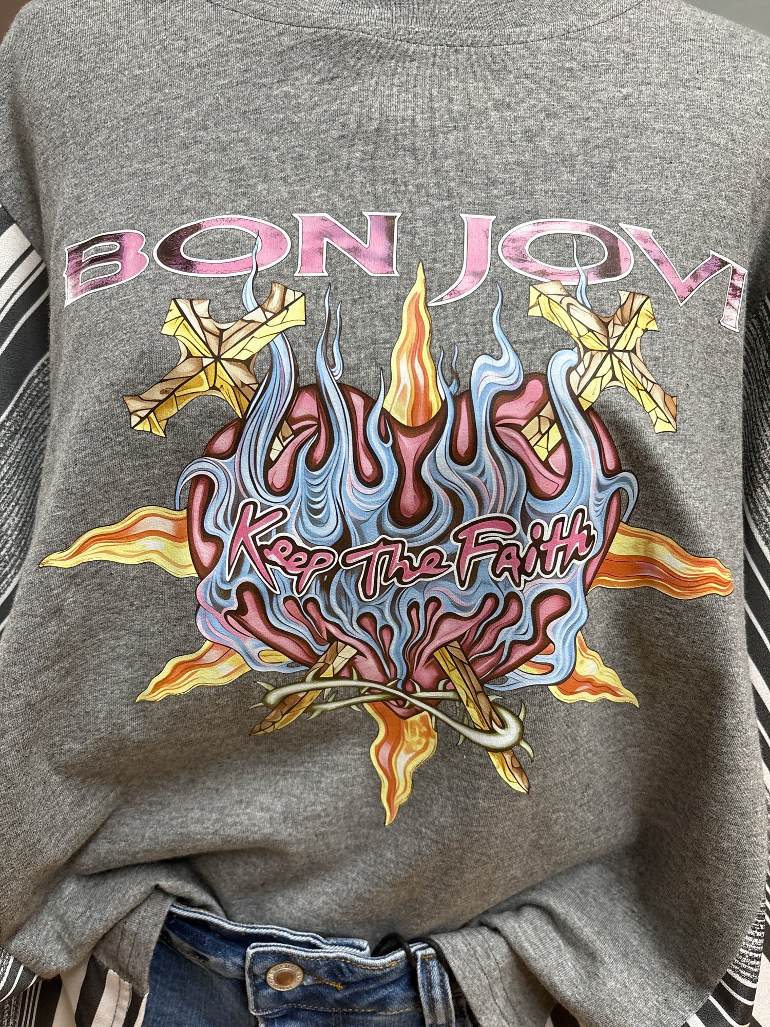 Kycozy- Bon Jovi Batwing Rock n Roll shirt
