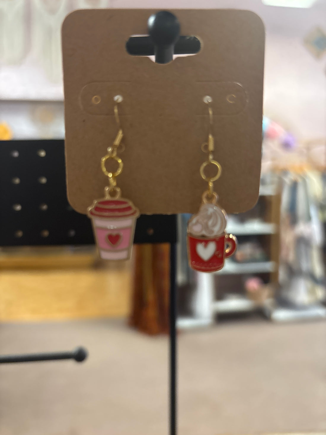 OhHeyBec--Coffee dangle earrings