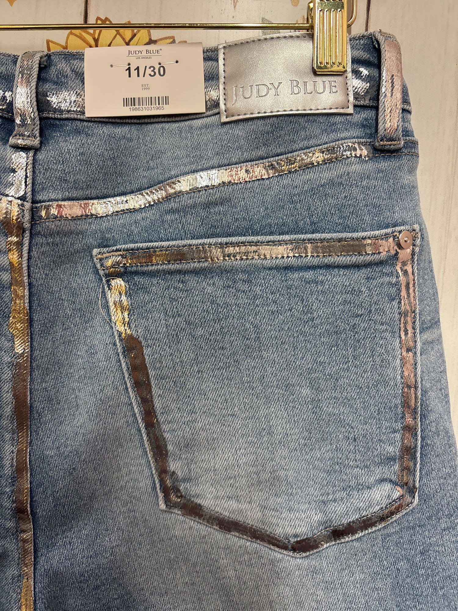 Judy Blue- Silver Trim Flares (30” inseam)