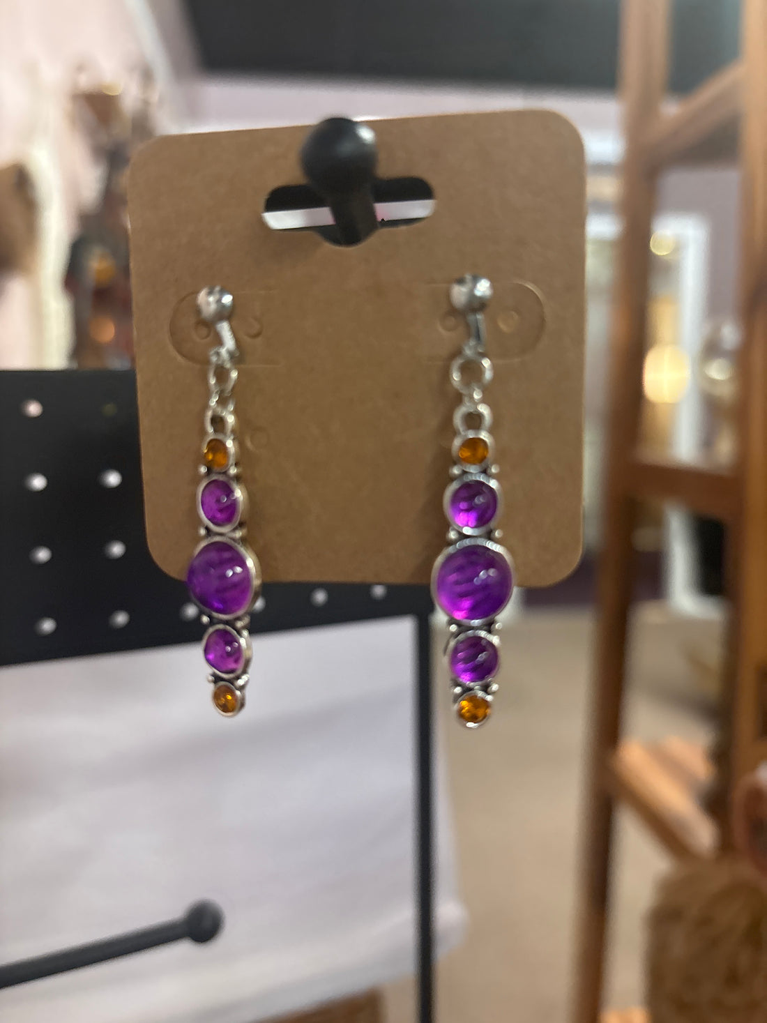 OhHeyBec--Clip on dangle earrings
