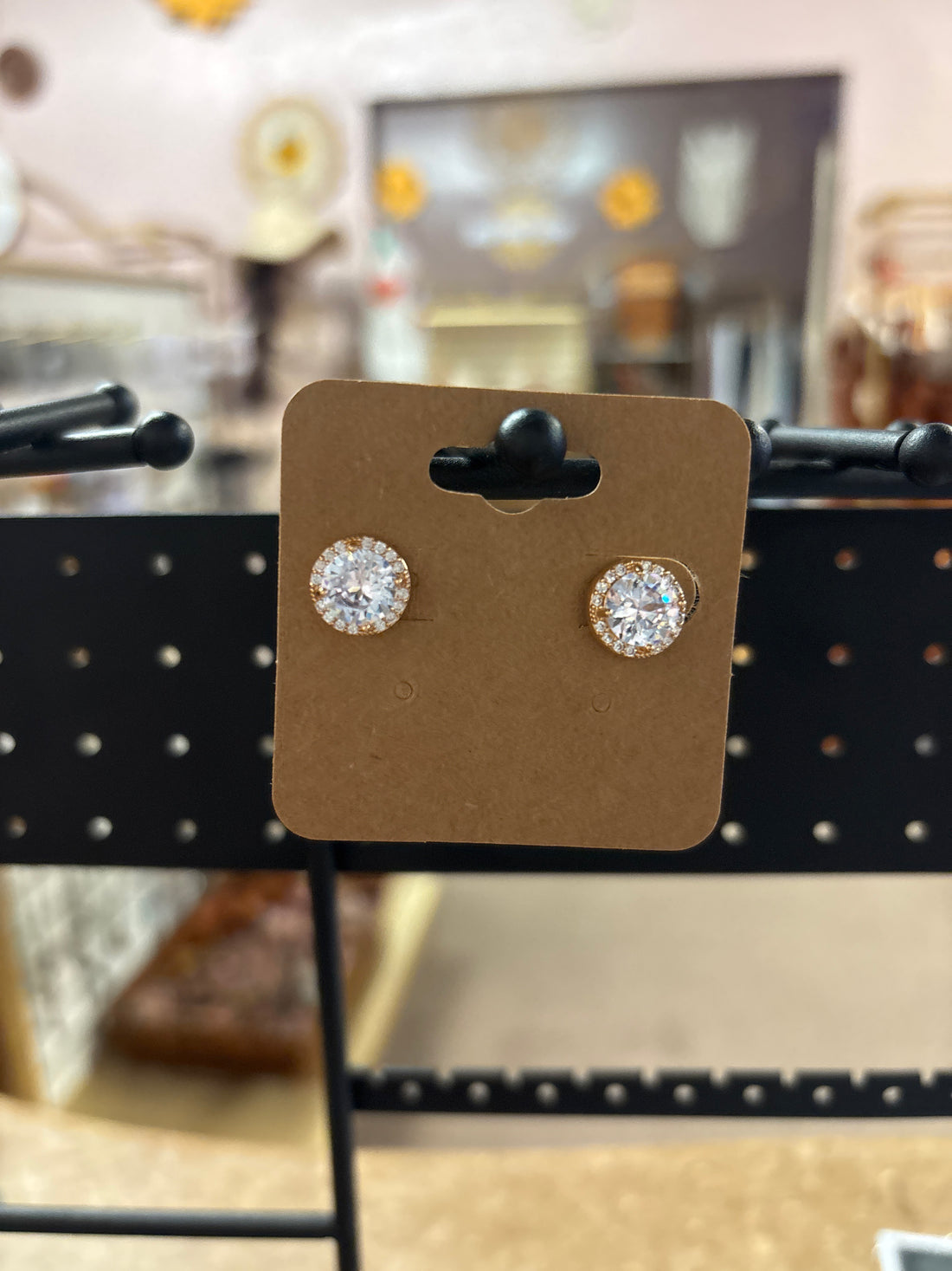 OhHeyBec--Clip on diamond and rose gold stud earrings