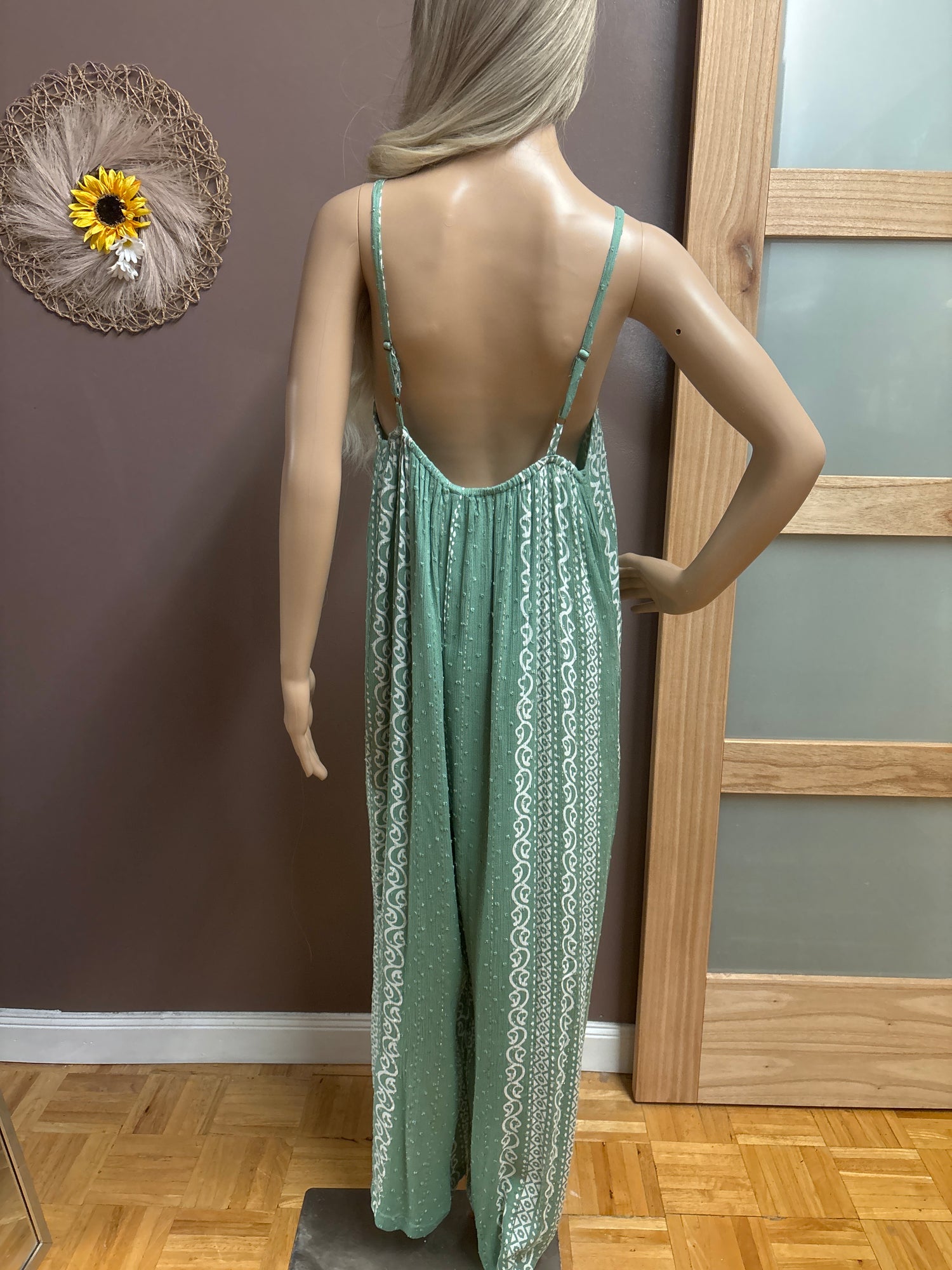 Indian Tropical Fashions- Printed Jumpsuits With Beading