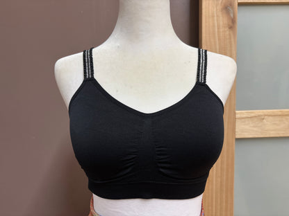 Strap-it’s- Black plunge with silver strap