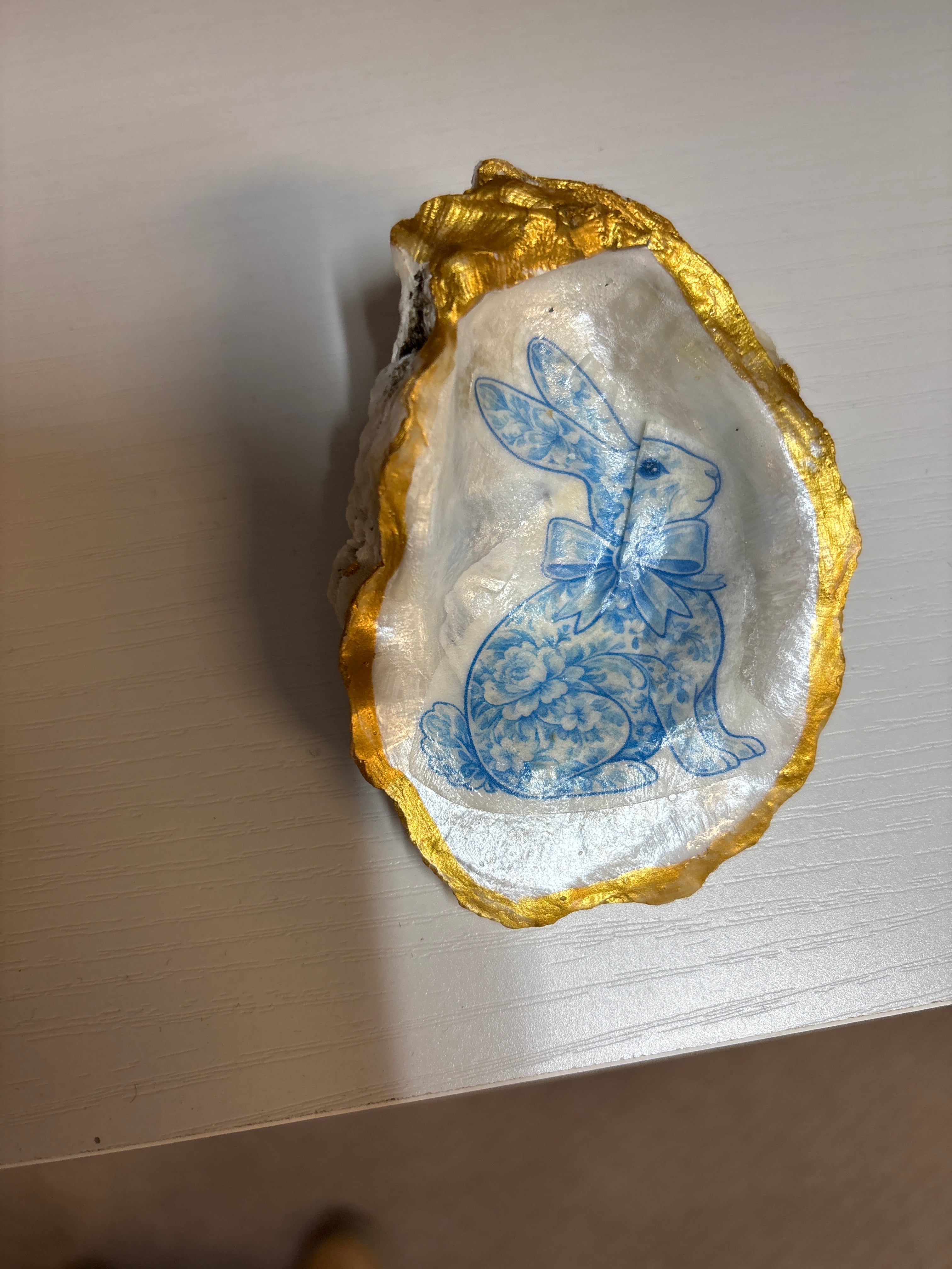 Decoupage Oyster Ornament