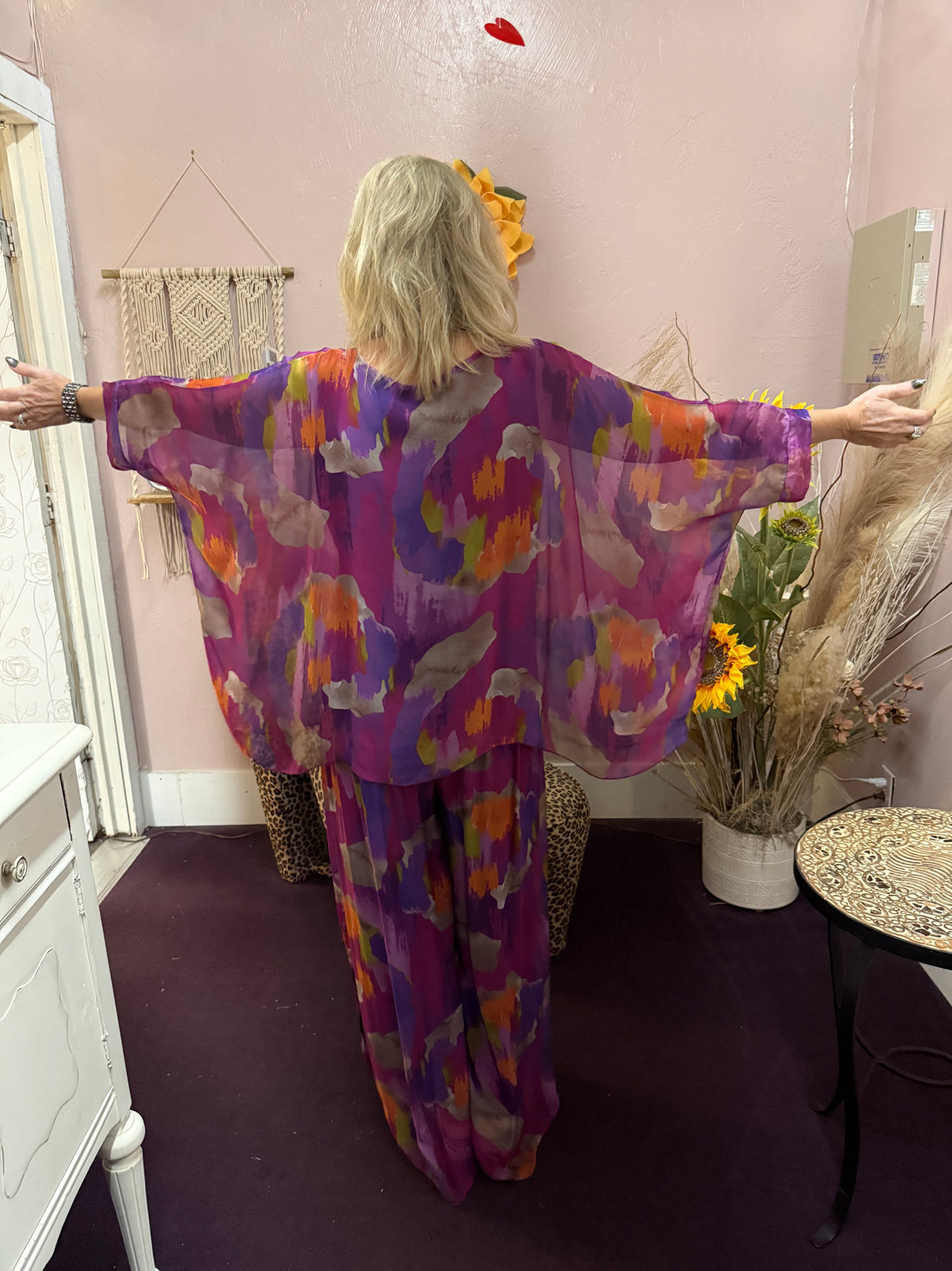 Look Mode Usa - Women Printed Silk Kaftan