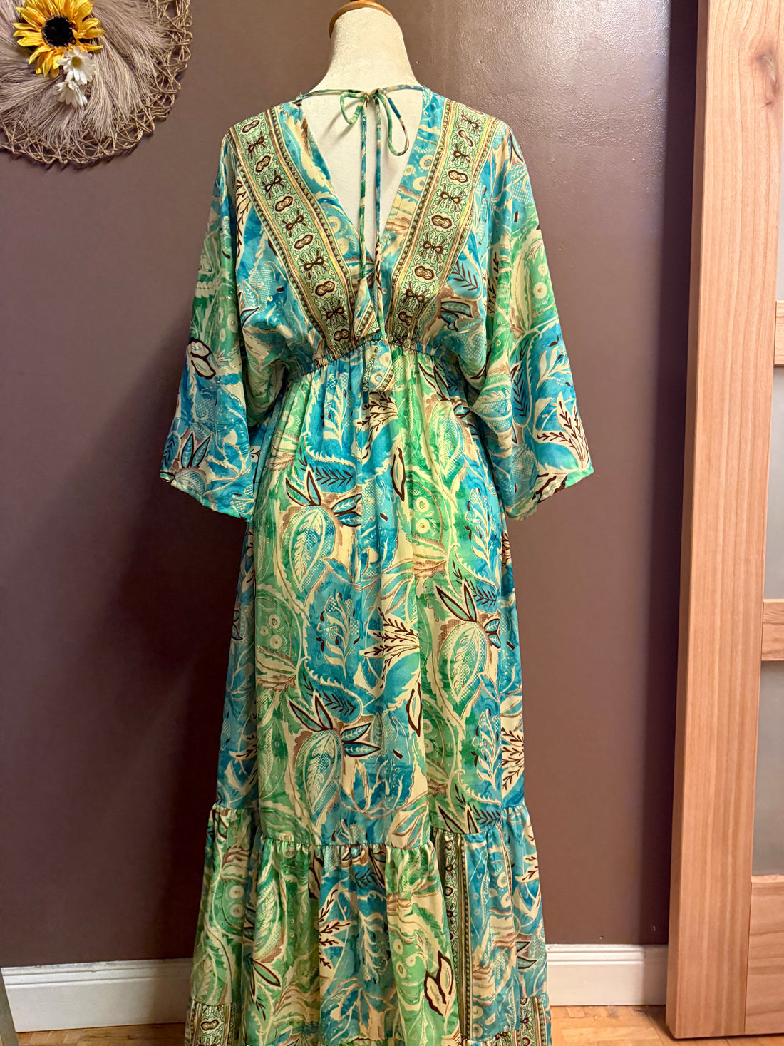 Indian Tropical Fashions-BoHo Silk Dress