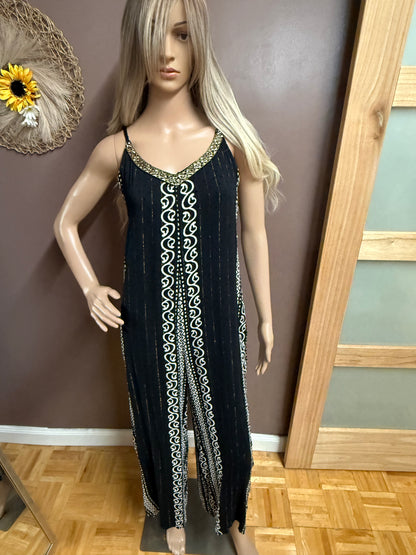 Indian Tropical Fashions- Printed Jumpsuits With Beading