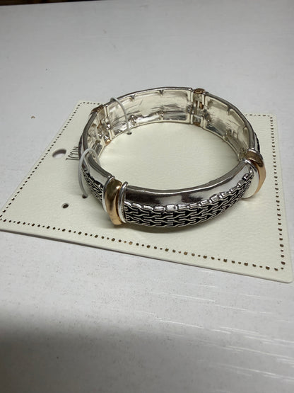 Icon Two tone chunky stretch bracelet