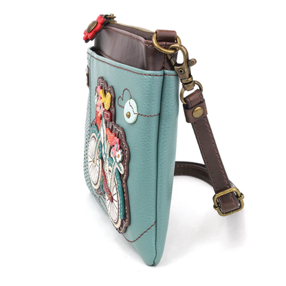 Chala Crossbody Blue Bicycle with flowers