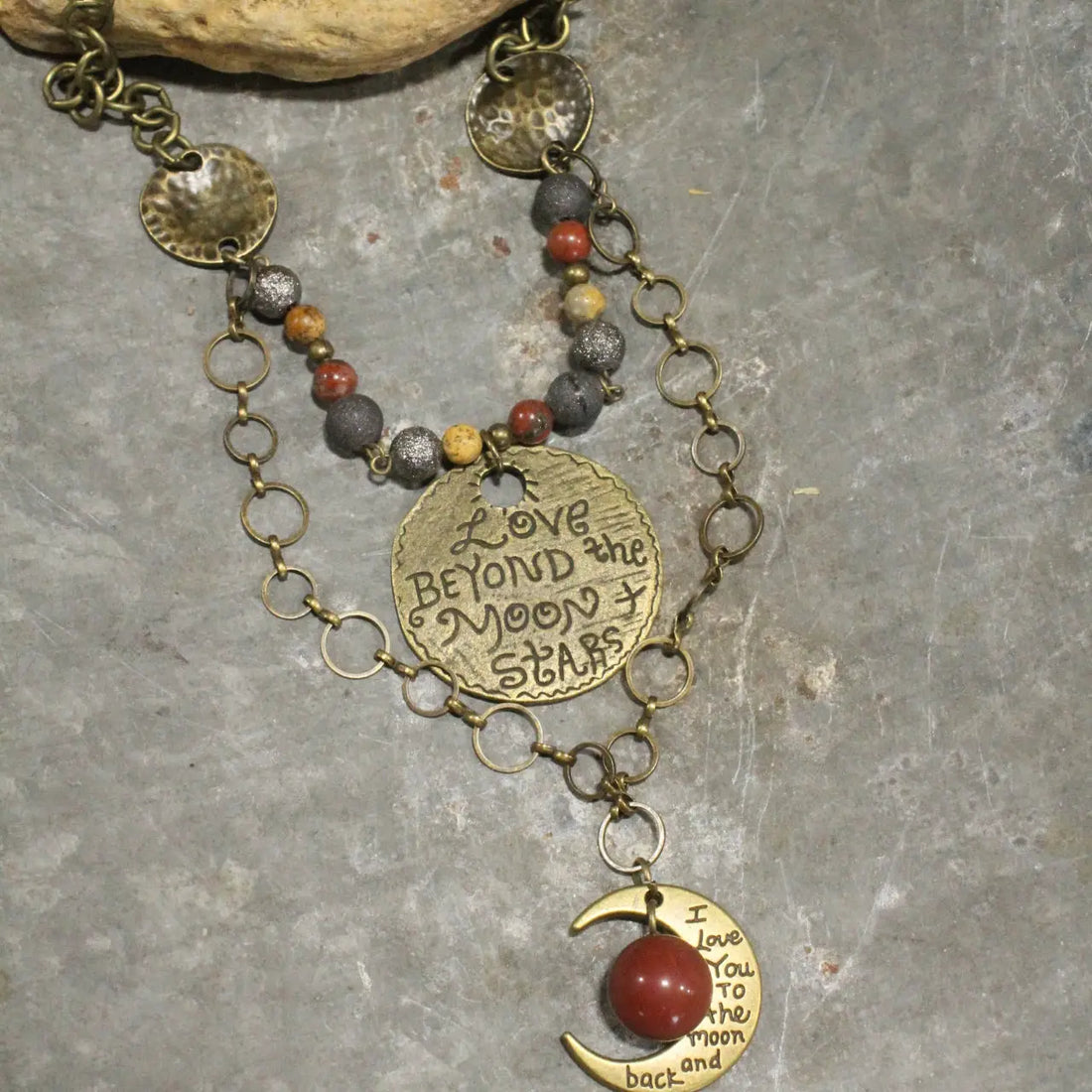 Love Beyond the Moon &amp; Stars Necklace