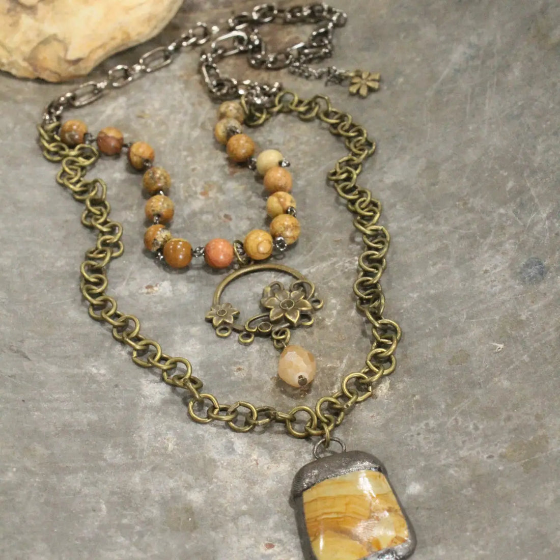 Mixed Metals &amp; nature Necklace