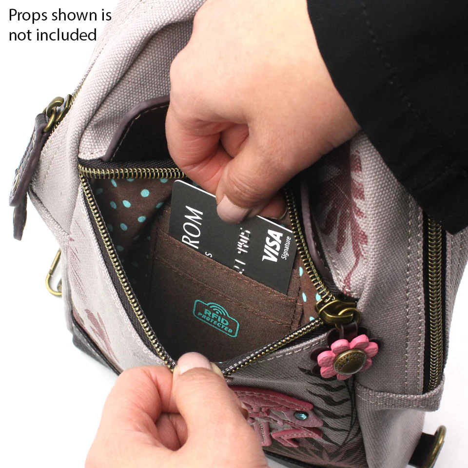 Chala  Flamingo Canvas Sling Bag