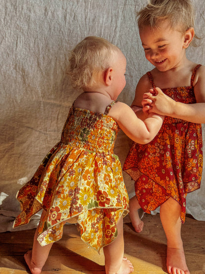 Gardenbelle Shop - Baby Toddler Fairy Dress, Hippie Boho Kids Flower Dress