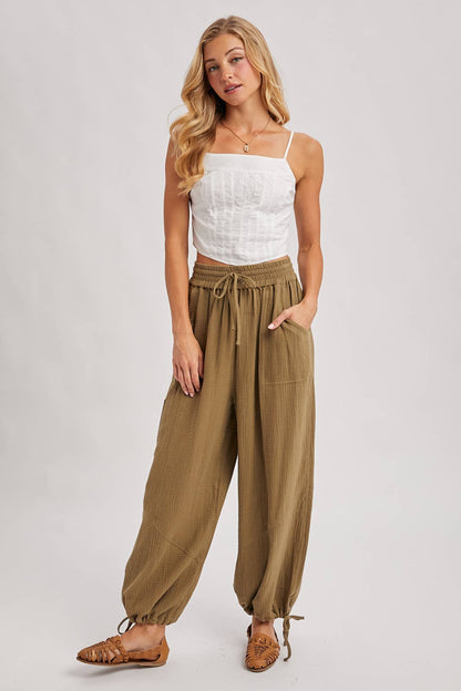 Bluivy - JOGGER HAREM DRAWSTRING PANTS
