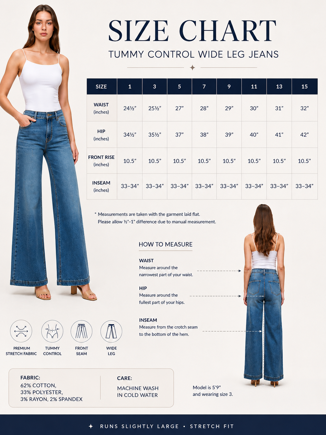 Westfield Eagle - TUMMY CONTROL | HIGH RISE WIDE LEG JEANS-LOVER BRAND FASHION