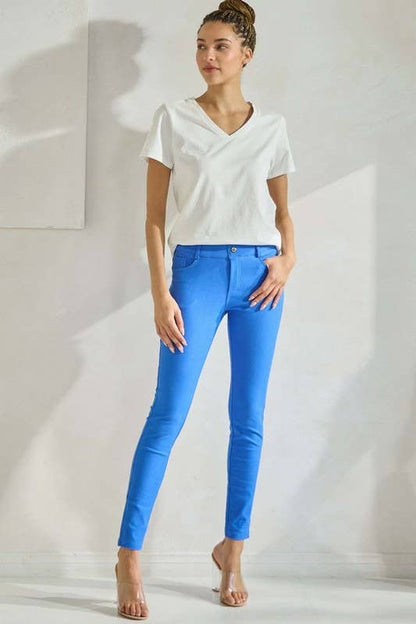 Yelete - Cotton-Blend 5-Pocket Skinny Jeggings