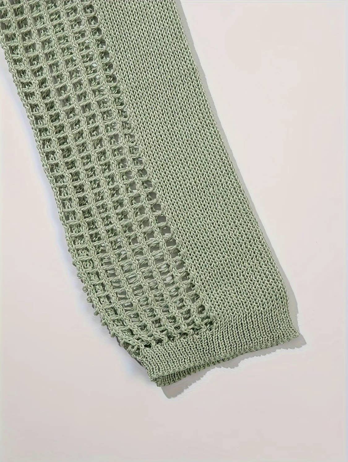 Serenity Collective - Hollow Out Knit Drop Sleeve Sweater