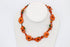  - Leather flower necklace with crystal stone choker
