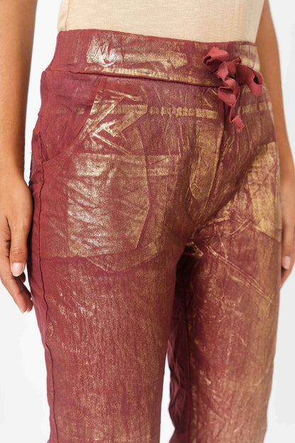 Look Mode Usa OUTLET - Jegging Gold Foil on front