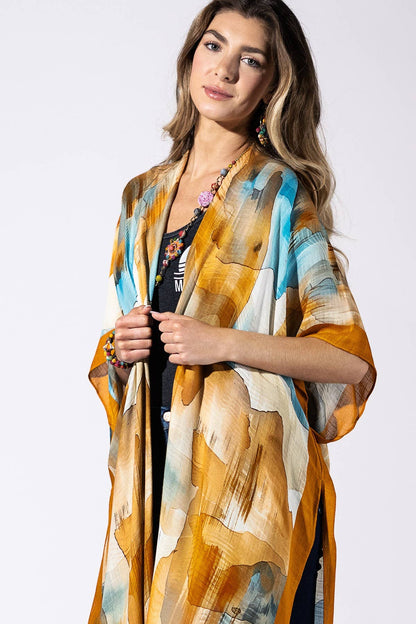 Urbanista - Terracotta Mirage Viscose Kimono