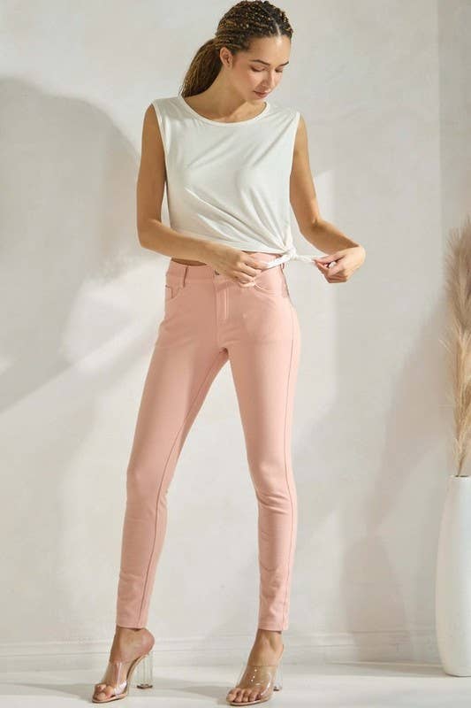 Yelete - Cotton-Blend 5-Pocket Skinny Jeggings