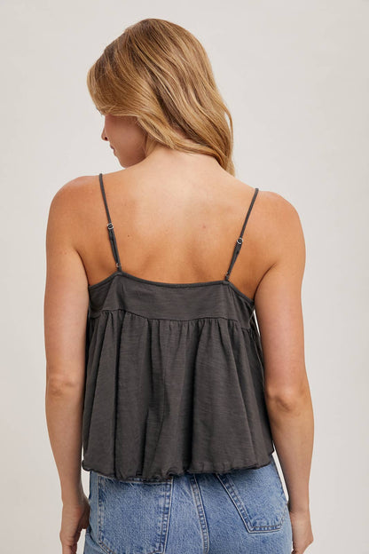 Bluivy - CROCHET CONTRAST CAMISOLE TOP