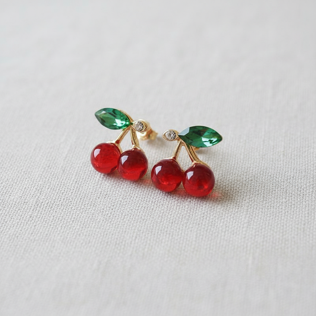 camilla dovey - Cherry Drop Stud Earrings