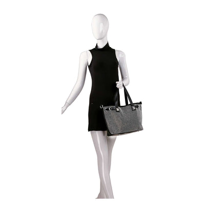 Handbag Express - Buckle Accented Sparkling Tote Handbag