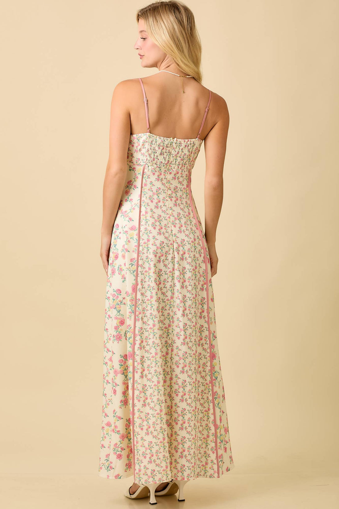 Main Strip - Patchwork Floral Summer Maxi Sleeveless Dress
