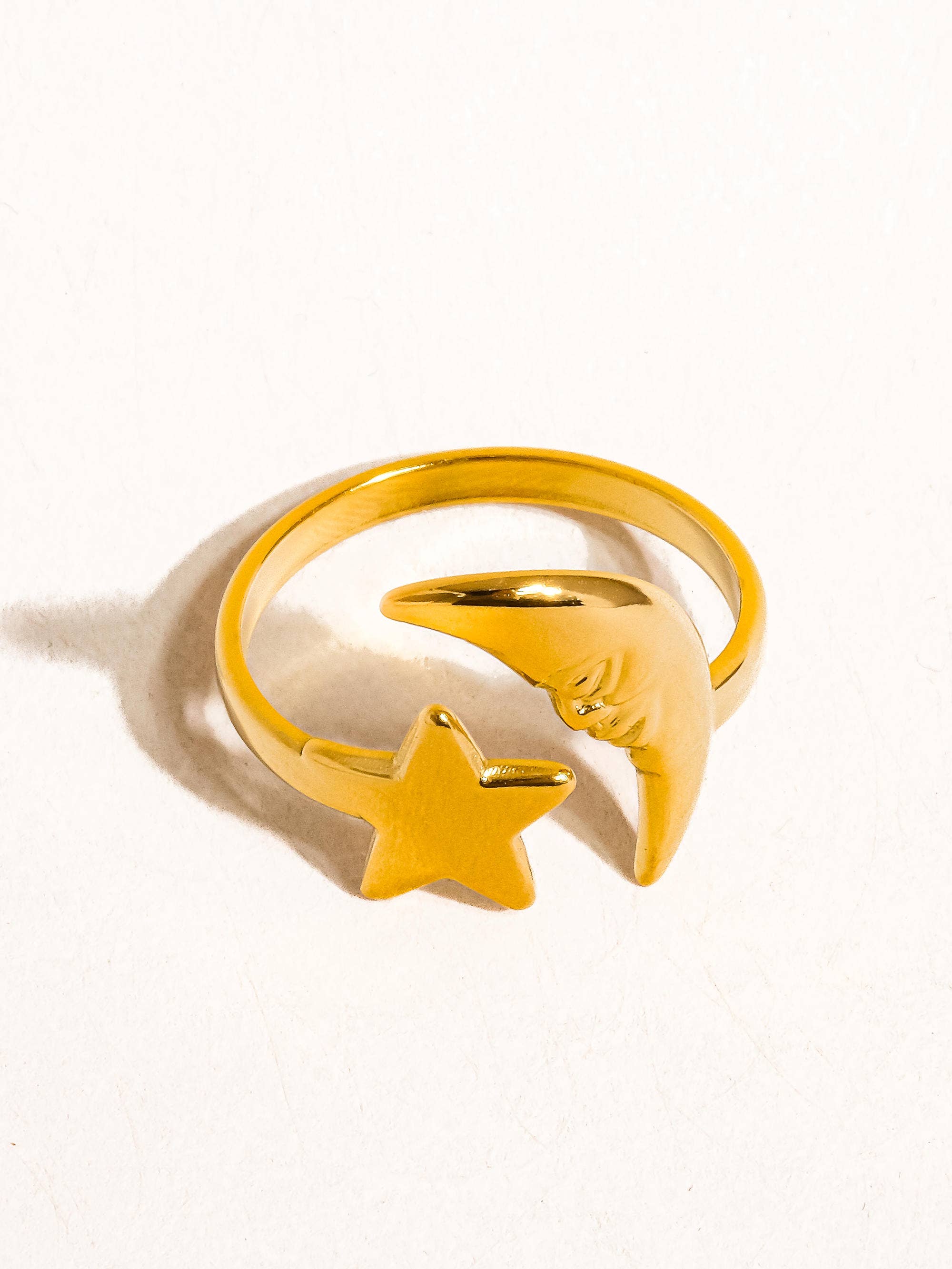 Flânerie by MAIQ - Tasa 18K Gold Non-Tarnish Star and Moon Ring