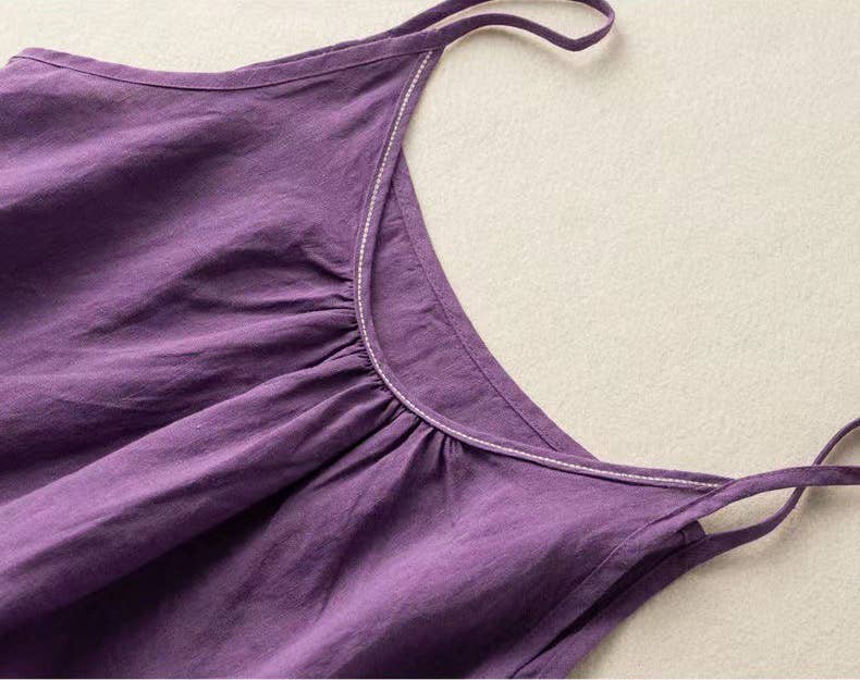 Hope &amp; Sunshine - Cotton Linen Camisole Tank Top