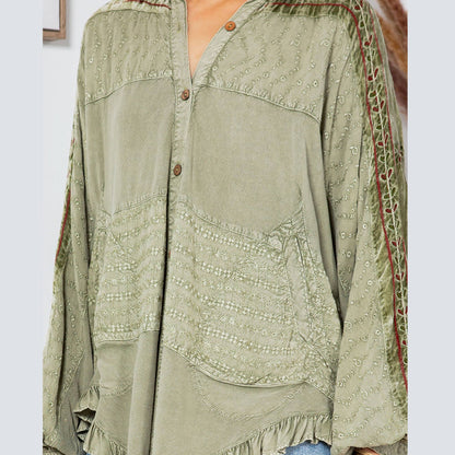 Young Threads - Bohemian Elegance: Stonewashed Rayon Top 