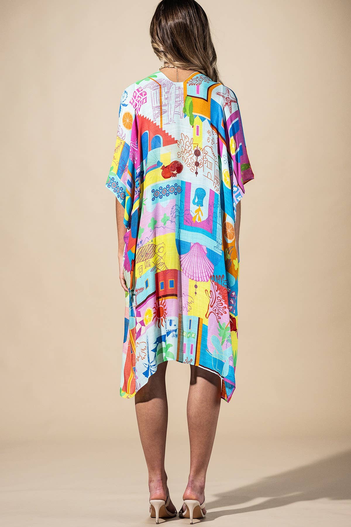 Urbanista - Coastal Pop Viscose Kimono