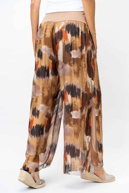 Look Mode Usa - Women printed Silk Pant
