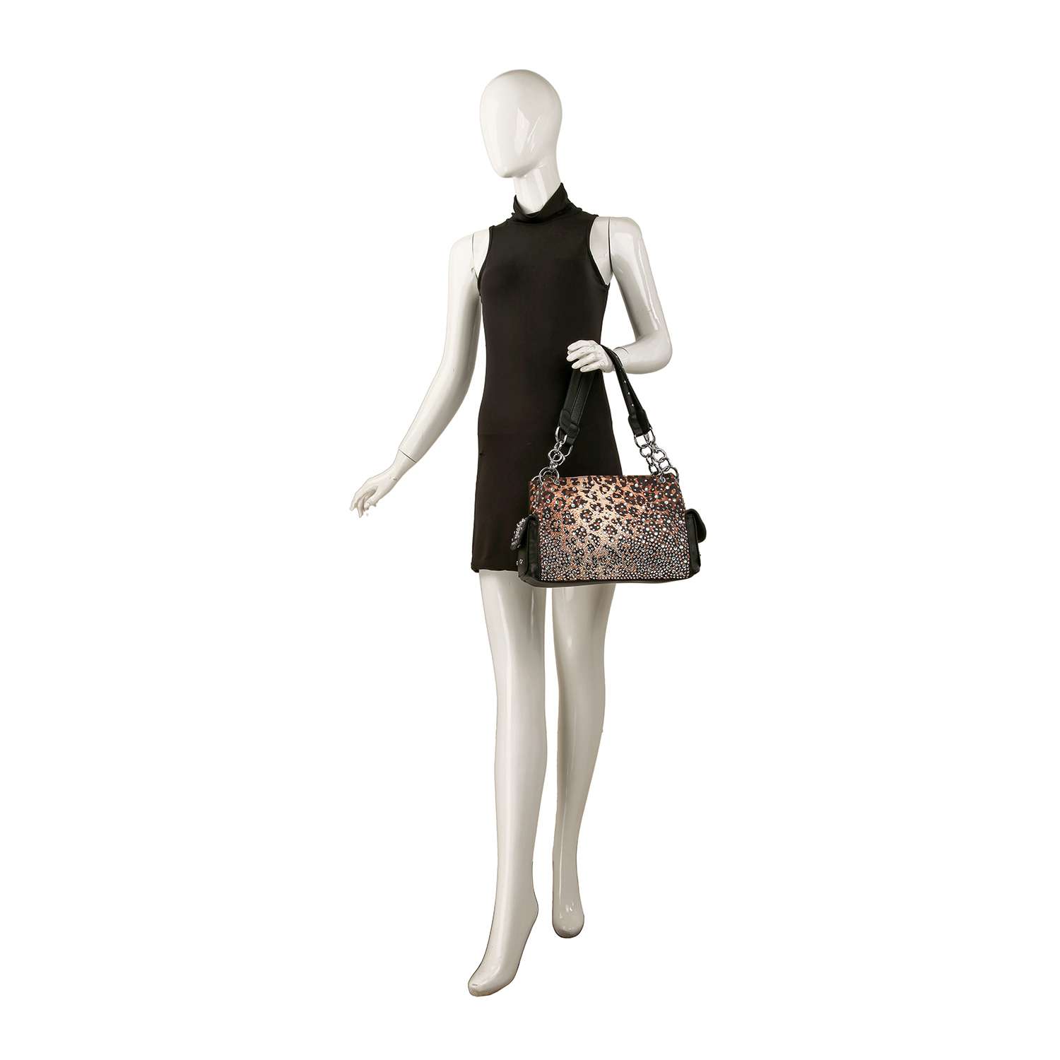 Handbag Express - Glamorous Ombre Rhinestone Patterned Fashion Handbag
