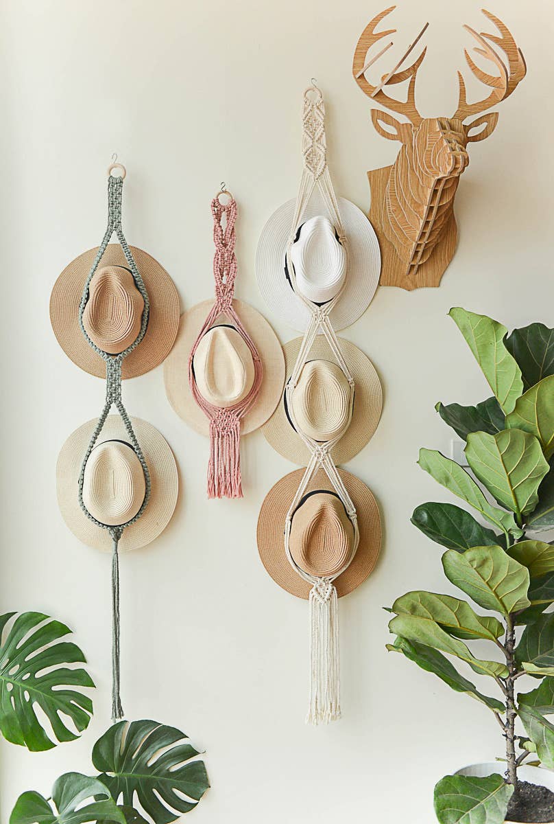 Macrame Hat Hanger