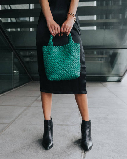 Melie Bianco - Eloise Green Small Recycled Vegan Tote Bag