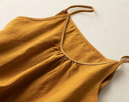 Hope &amp; Sunshine - Cotton Linen Camisole Tank Top
