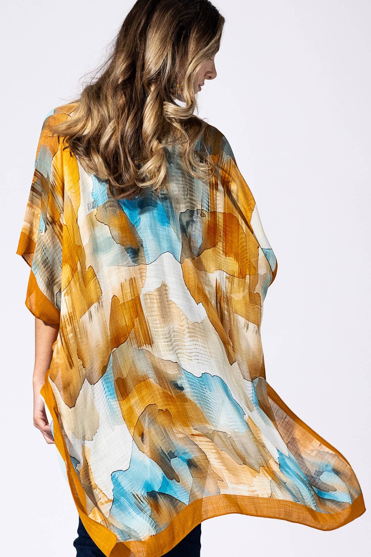Urbanista - Terracotta Mirage Viscose Kimono