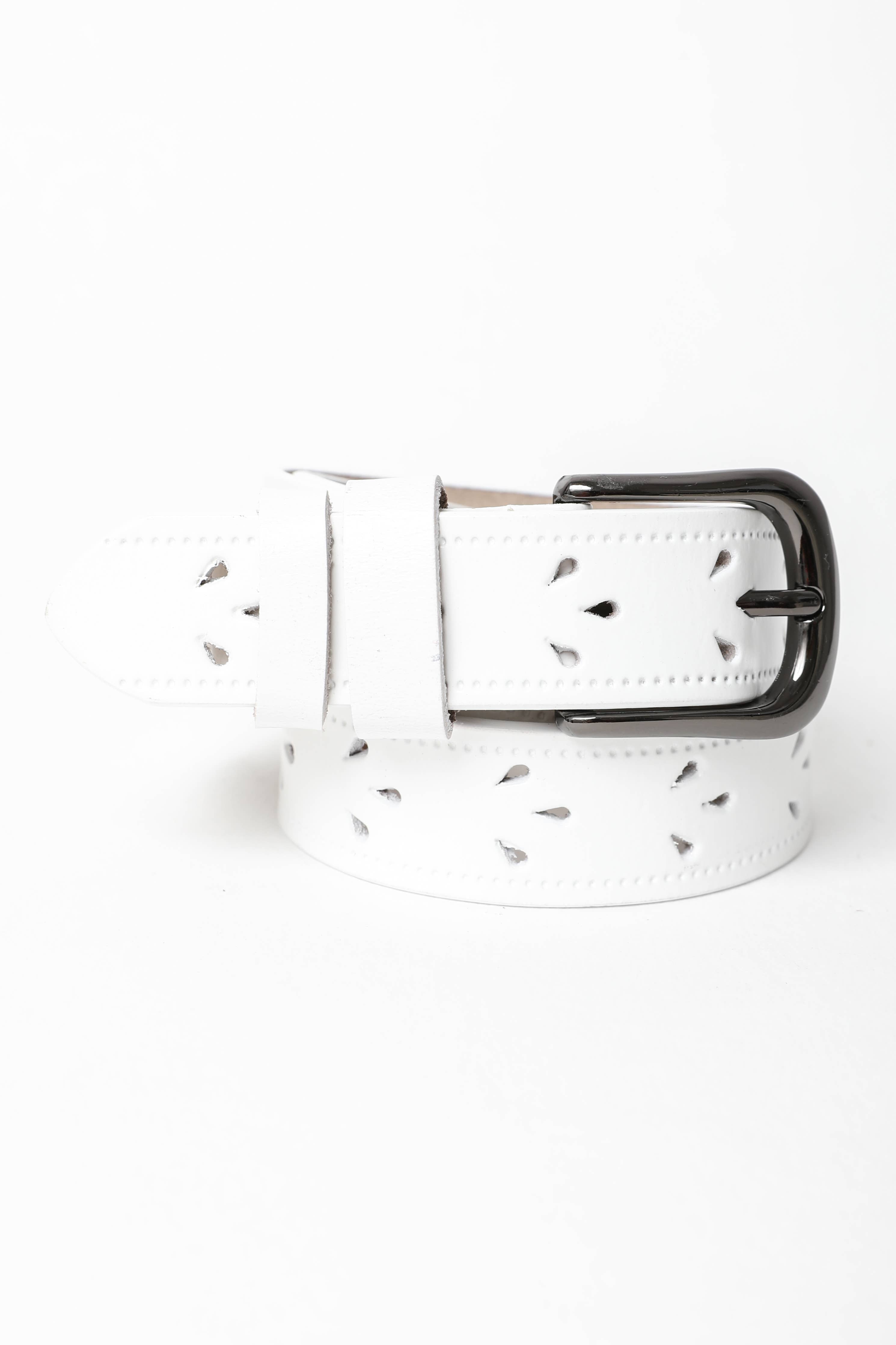 Leto Accessories -  Leather Belt with Petal Design 🌟 – Available in 5 Colors
