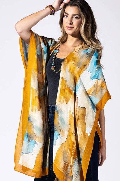 Urbanista - Terracotta Mirage Viscose Kimono