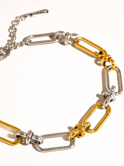 Flânerie by MAIQ - Matin 18K Gold Non-Tarnish Two Tone Chain Bracelet