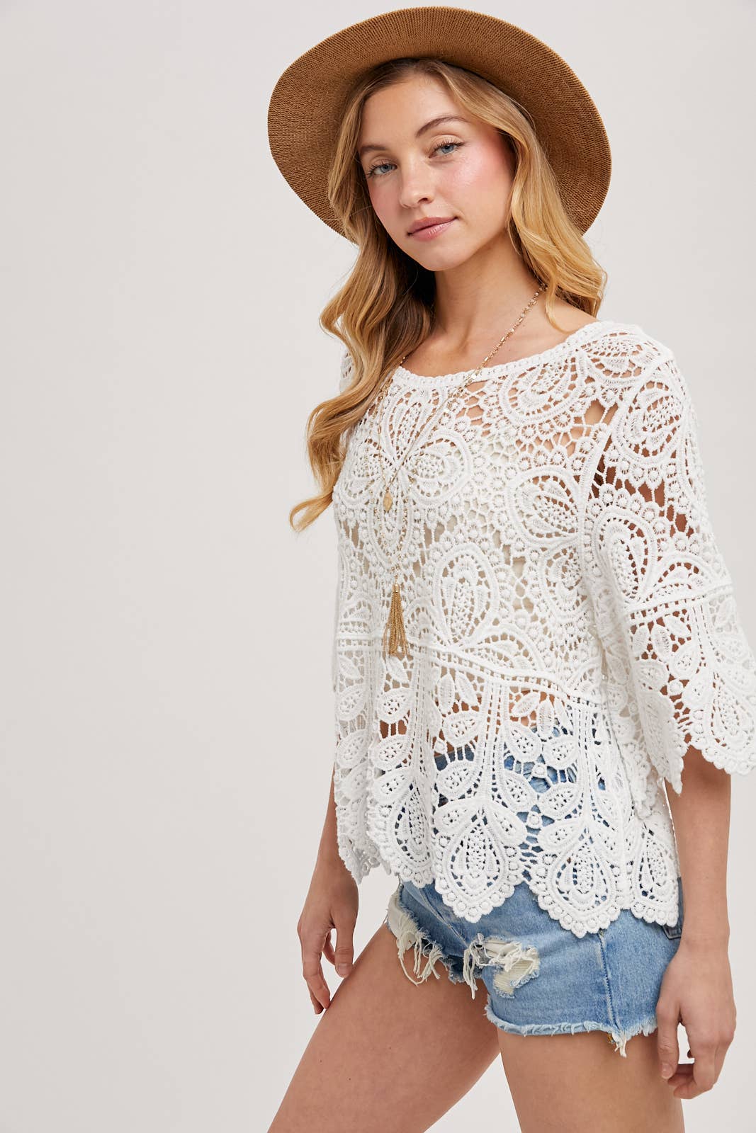 Bluivy - CROCHET LACE TOP