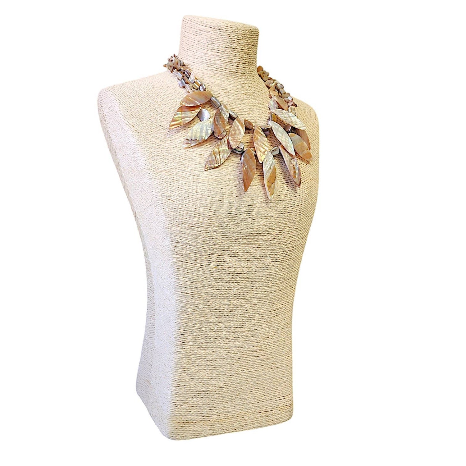 Bijoux Envie Statement Jewelry - Layered Seashell Statement Necklace | Coastal Jewelry | Boho