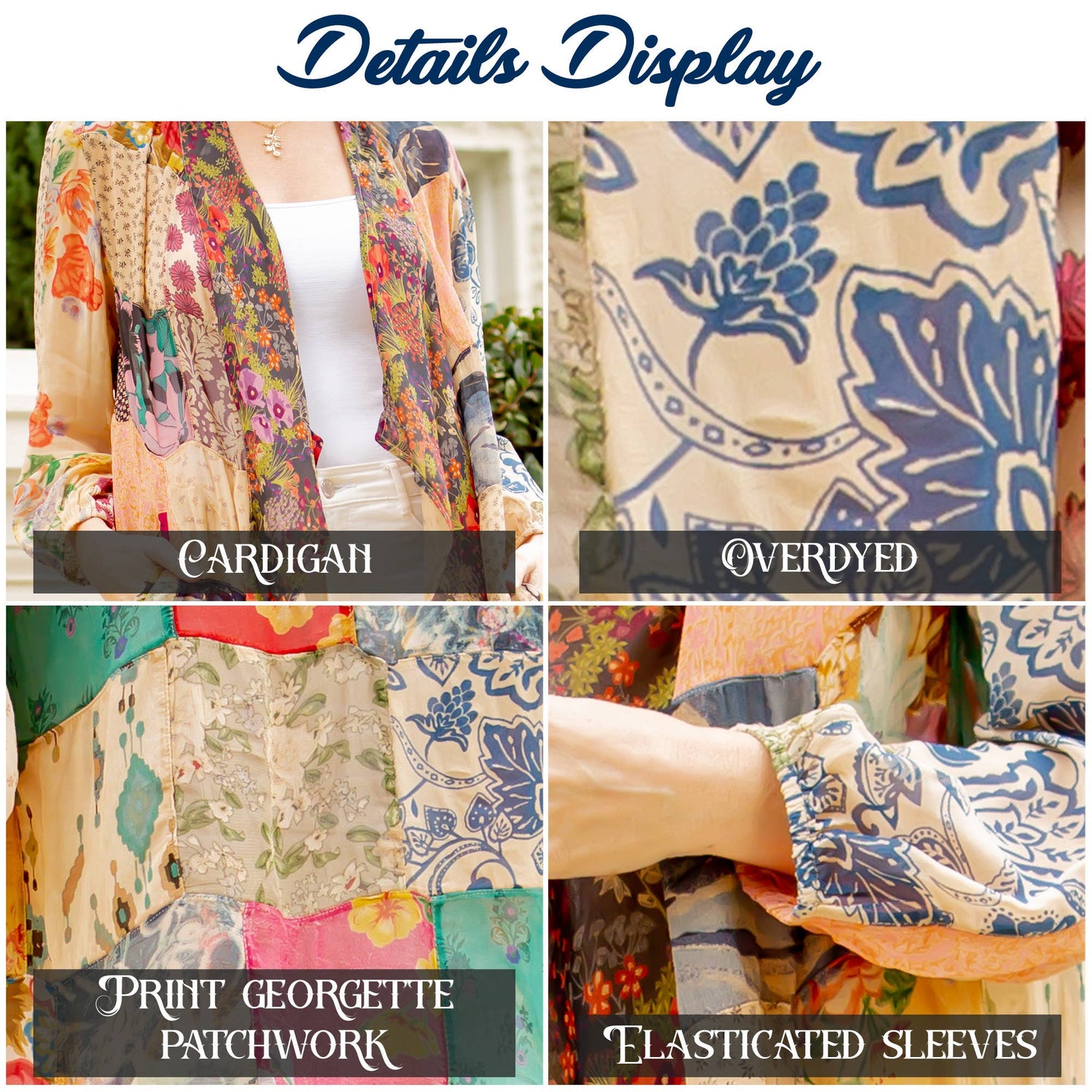  Kimono Shrug In Overdyed Mix N Match Patch