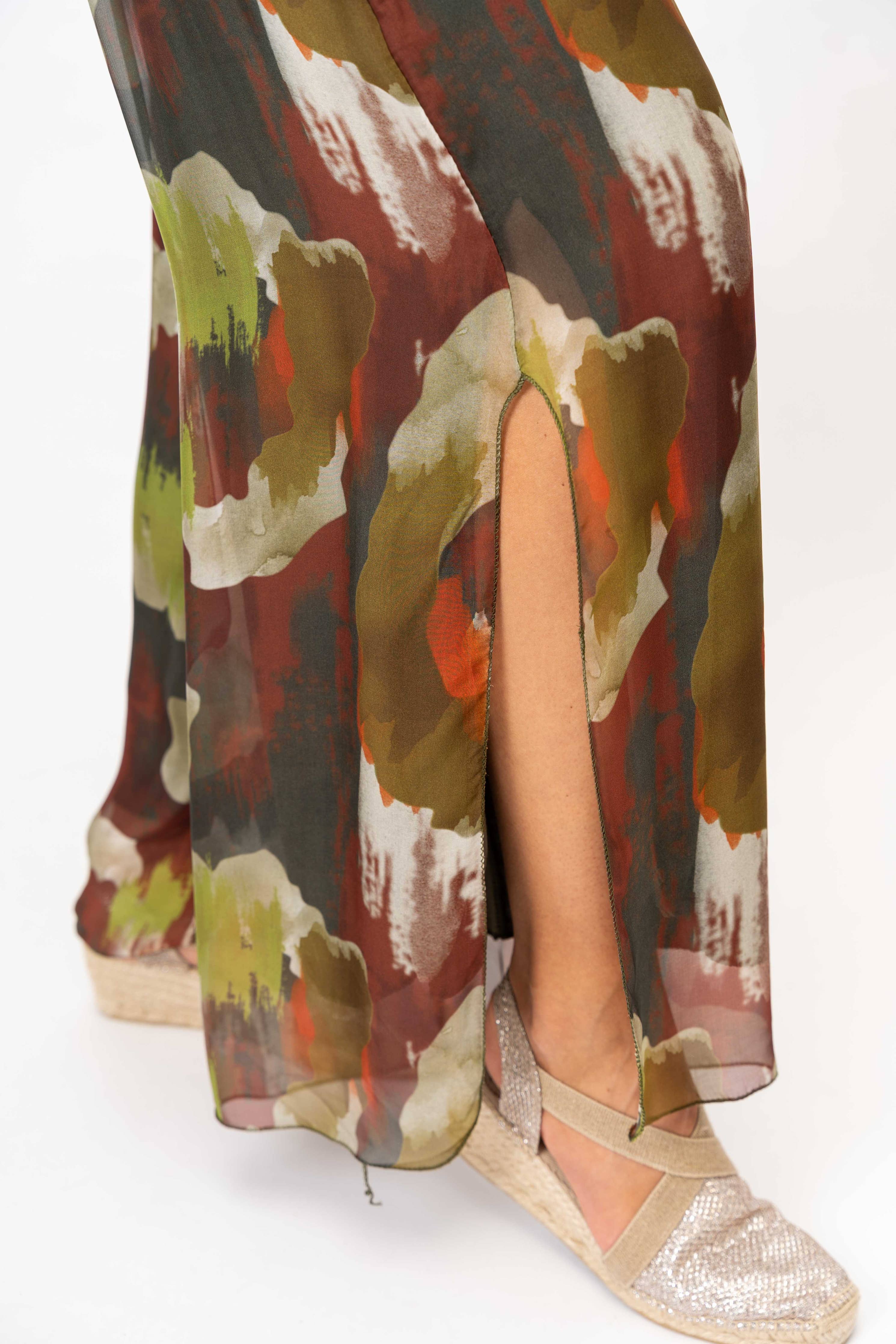 Look Mode Usa - Women printed Silk Pant