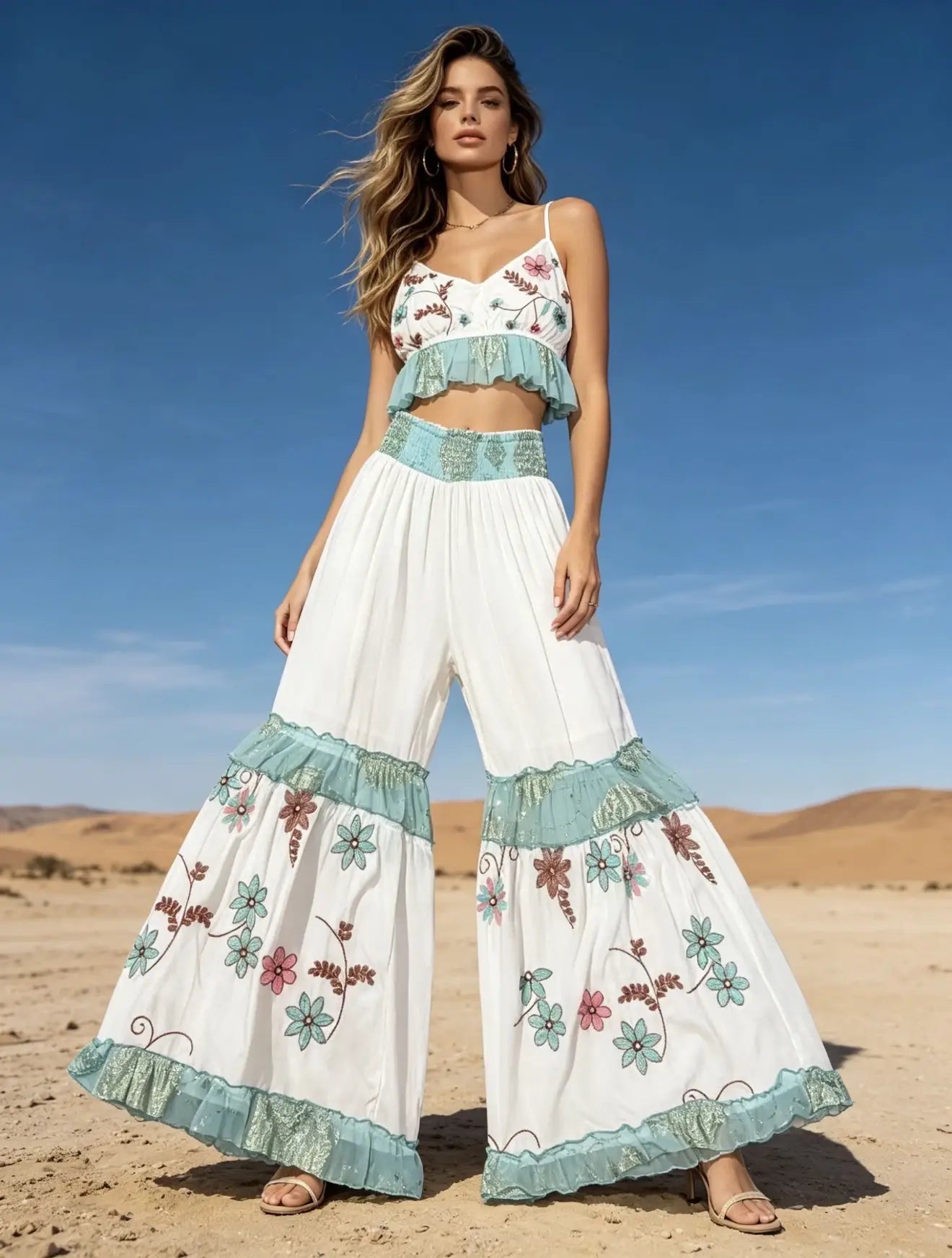 Last Queen- Flowing Boho Pants with matching Bralette (SOLD SEPARATELY)