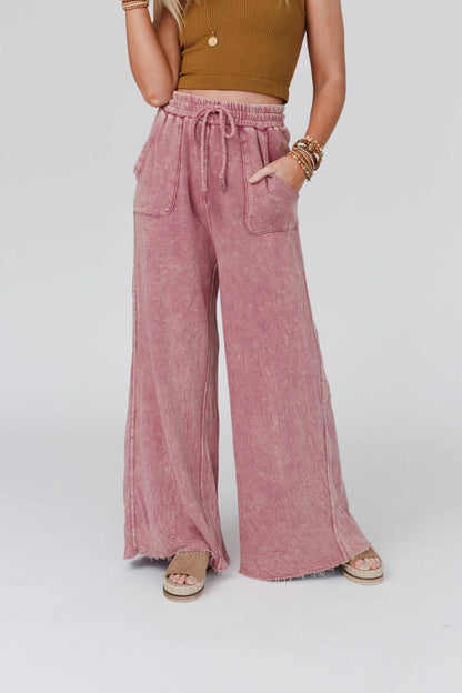 Three Bird Nest - Relaxing Robin Wide Leg Pant - New Mauve